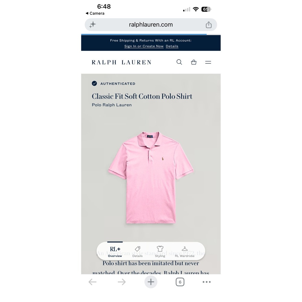 Polo Ralph Lauren Polo Shirt XXL Pink Classic Fit Soft Cotton Short Sleeve - Picture 7 of 9